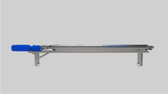 Contherm Core with blue motor on metal frame, cylindrical equipment for manufacturing or processing